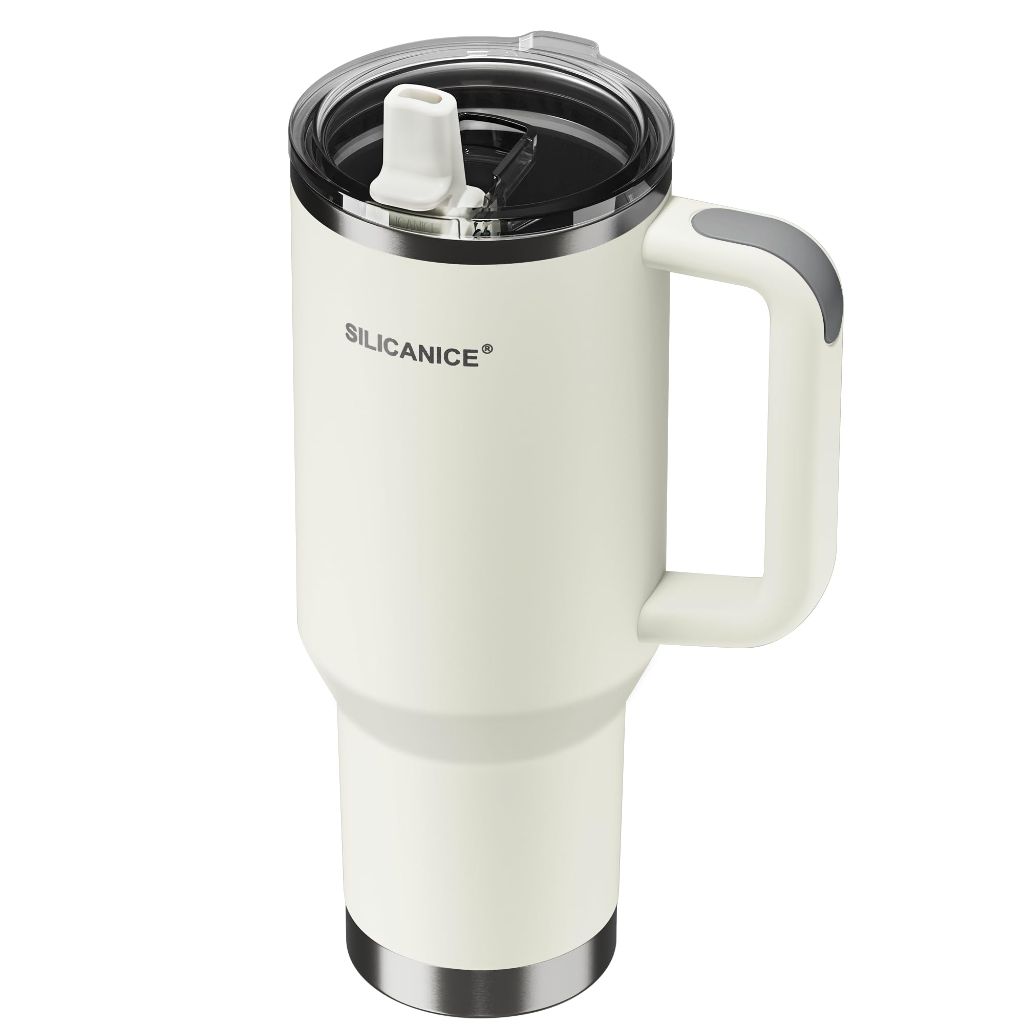 SILICANICE For Travel & Gym – 40oz Hygienic Tumbler- Cream