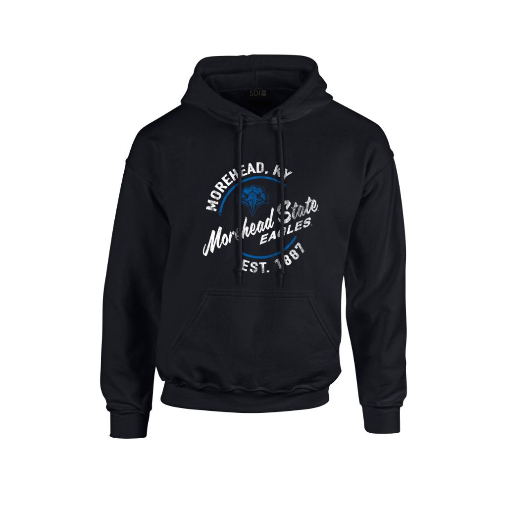 Morehead State Eagles College 50/50 Hoodie, Black, LG