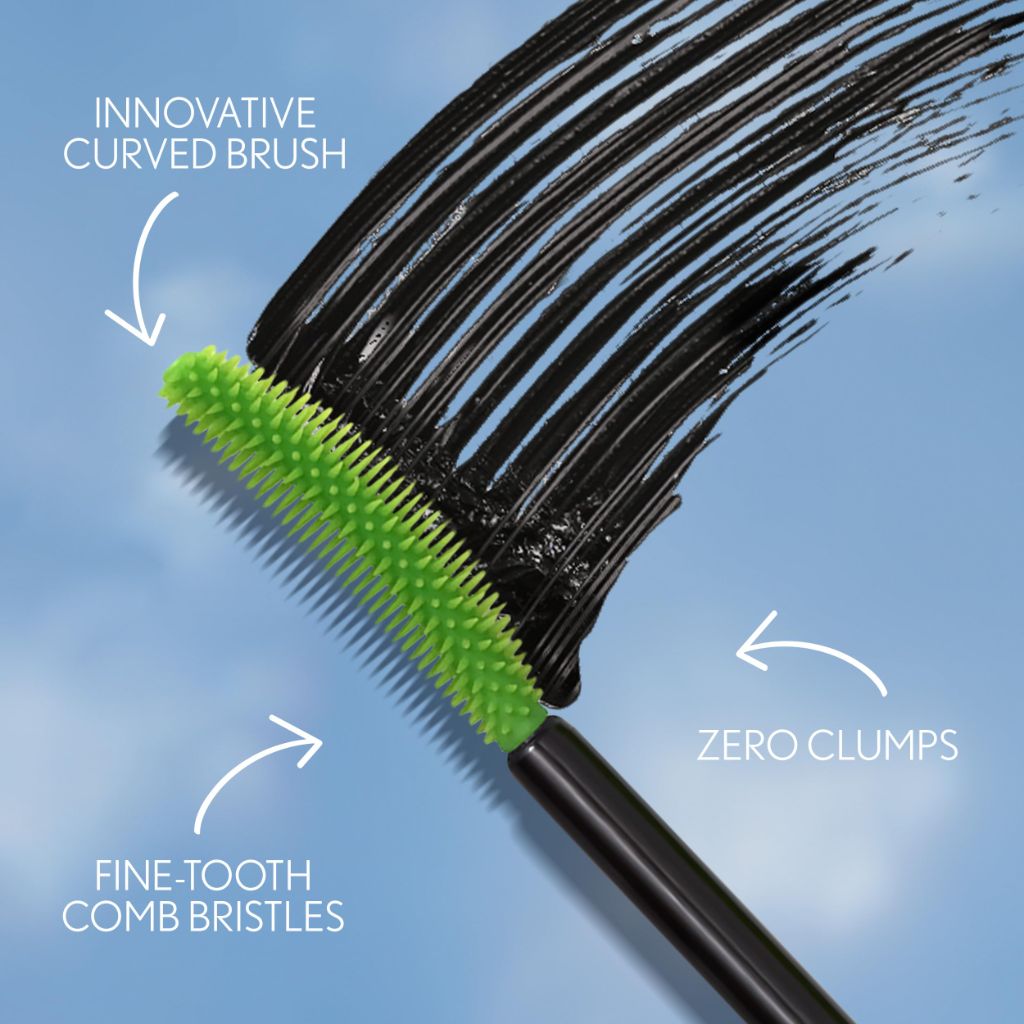 COVERGIRL Clump Crusher Mascara, 20X More Volume, Double Sided Brush, Long-Lasting Wear - 835 Black Brown