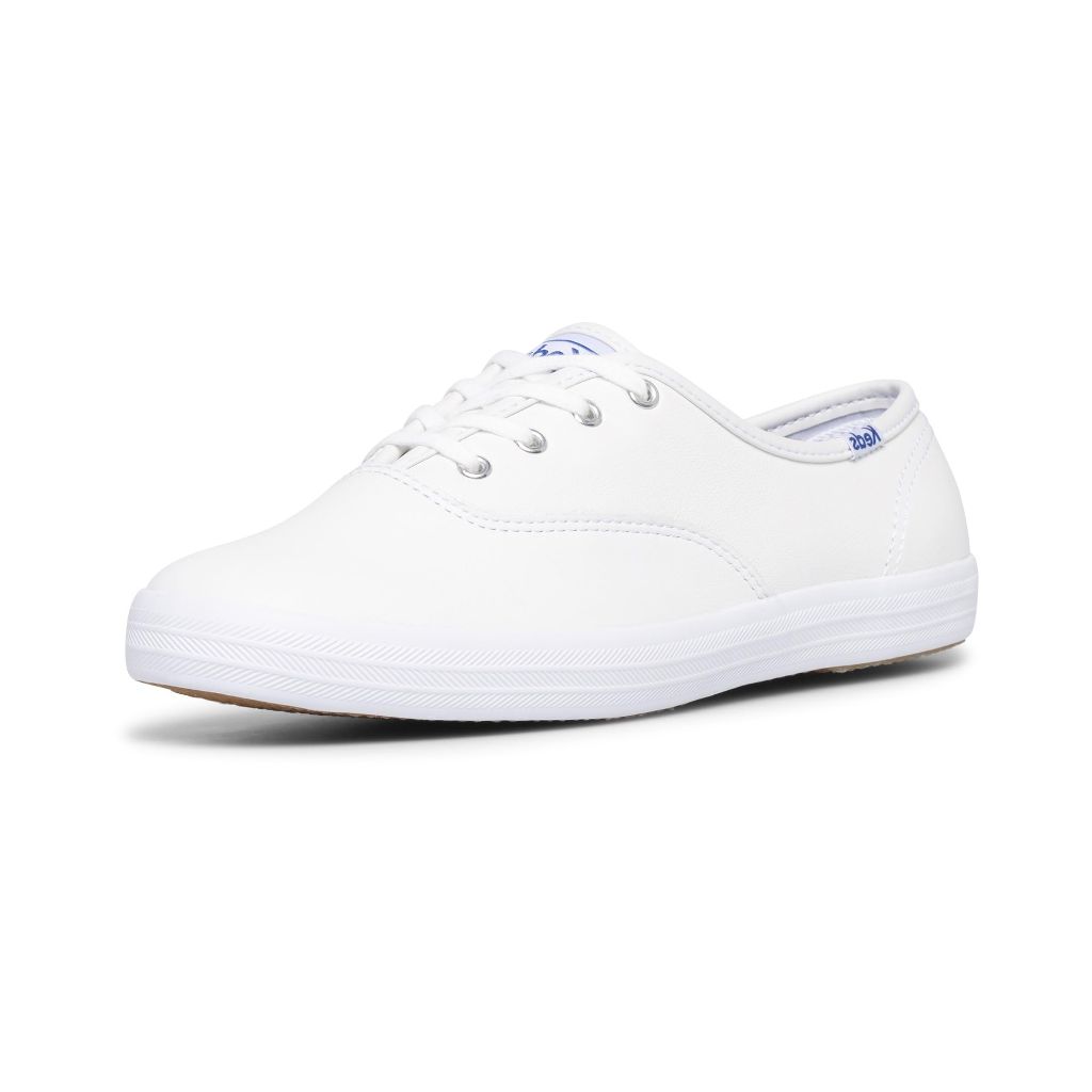 Keds Women's Champion Original Canvas Sneaker, White, 7.5 S US