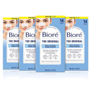 Bioré Original Blackhead Remover Strips, Deep Cleansing Nose Strips With Instant Pore Unclogging, 14 Count, Pack of 4