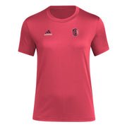 Adidas Women's St. Louis City SC Local Stoic Short Sleeve Pre-game T-shirt, Power Pink, X-Large Tall