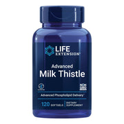 Life Extension Advanced Milk Thistle, Liver Health Supplement, Liver Detox, Cell Division, silymarin, silybin, bioavailable, Gluten Free, Non-GMO, 120 softgels