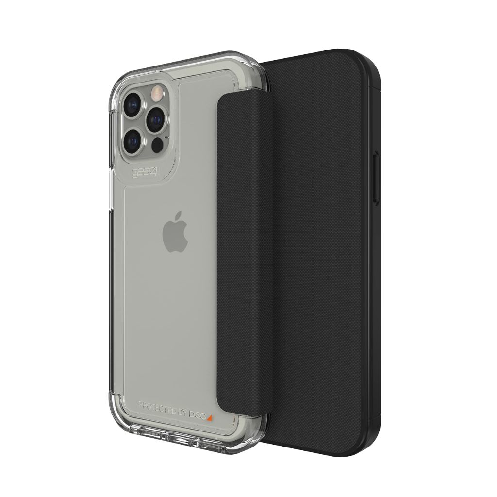 ZAGG Gear4 Wembley Flip Fred Compatible with iPhone 12 Pro Max 6.7 Case, Advanced Impact Protection (Grey)