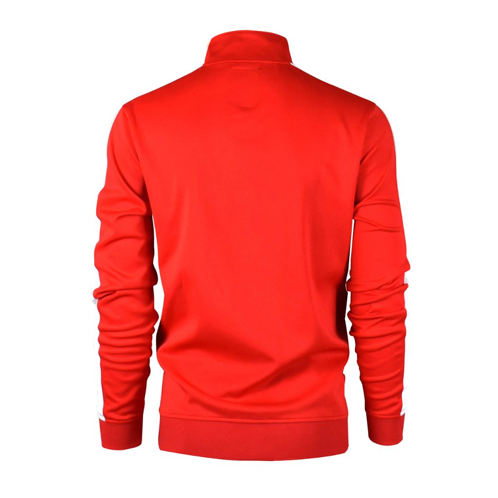 Screenshot Brand Men's Urban Hip Hop Slim Fit Track Jacket with Rose Embroidery - Red, Large