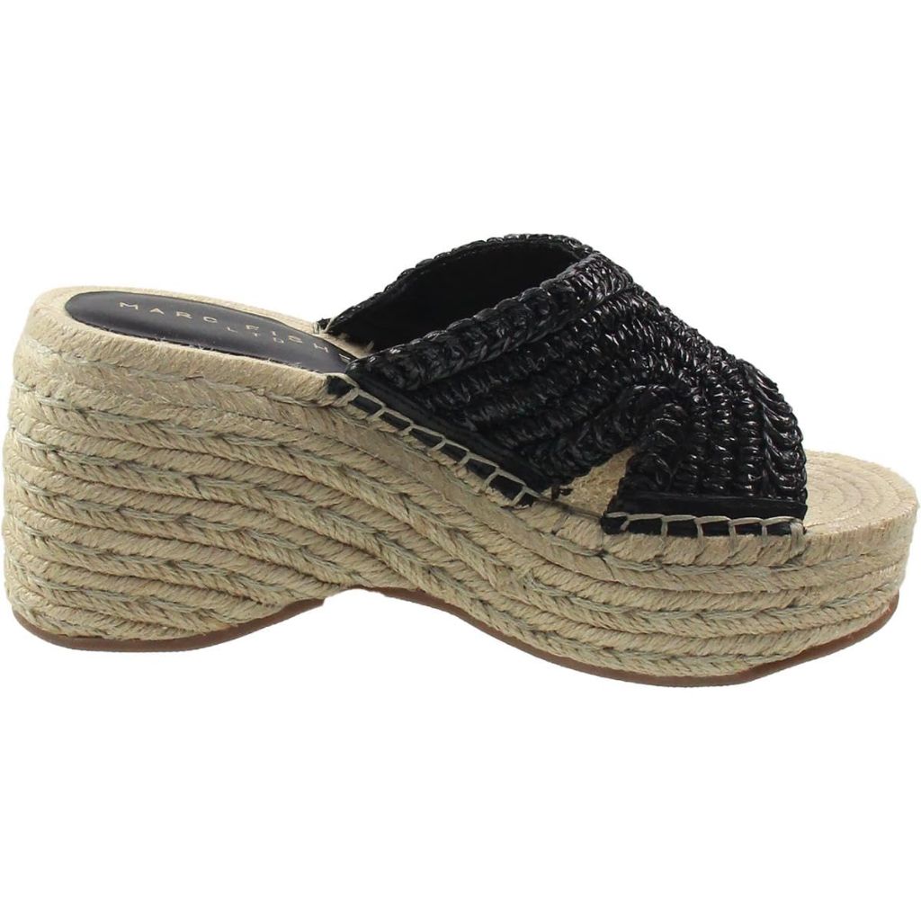 Marc Fisher LTD Women's Zakki Wedge Sandals - Black, Size 5.5