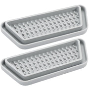 WNYT 2pk Refrigerator Drip Catcher, Silicone Spills Refrigerator Drip Tray, Grey