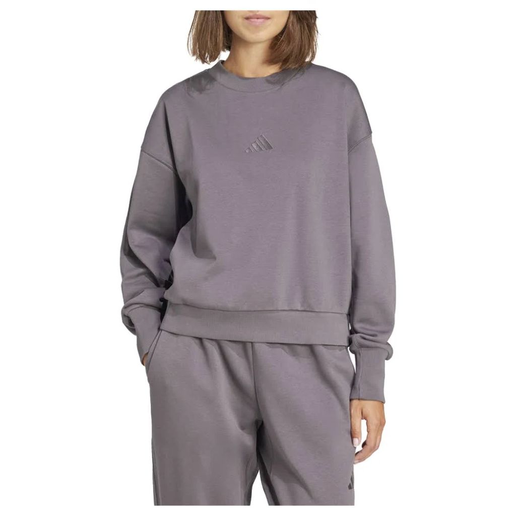 SZ S, Adidas Women's All SZN Fleece Loose Sweatshirt, Grey Strata