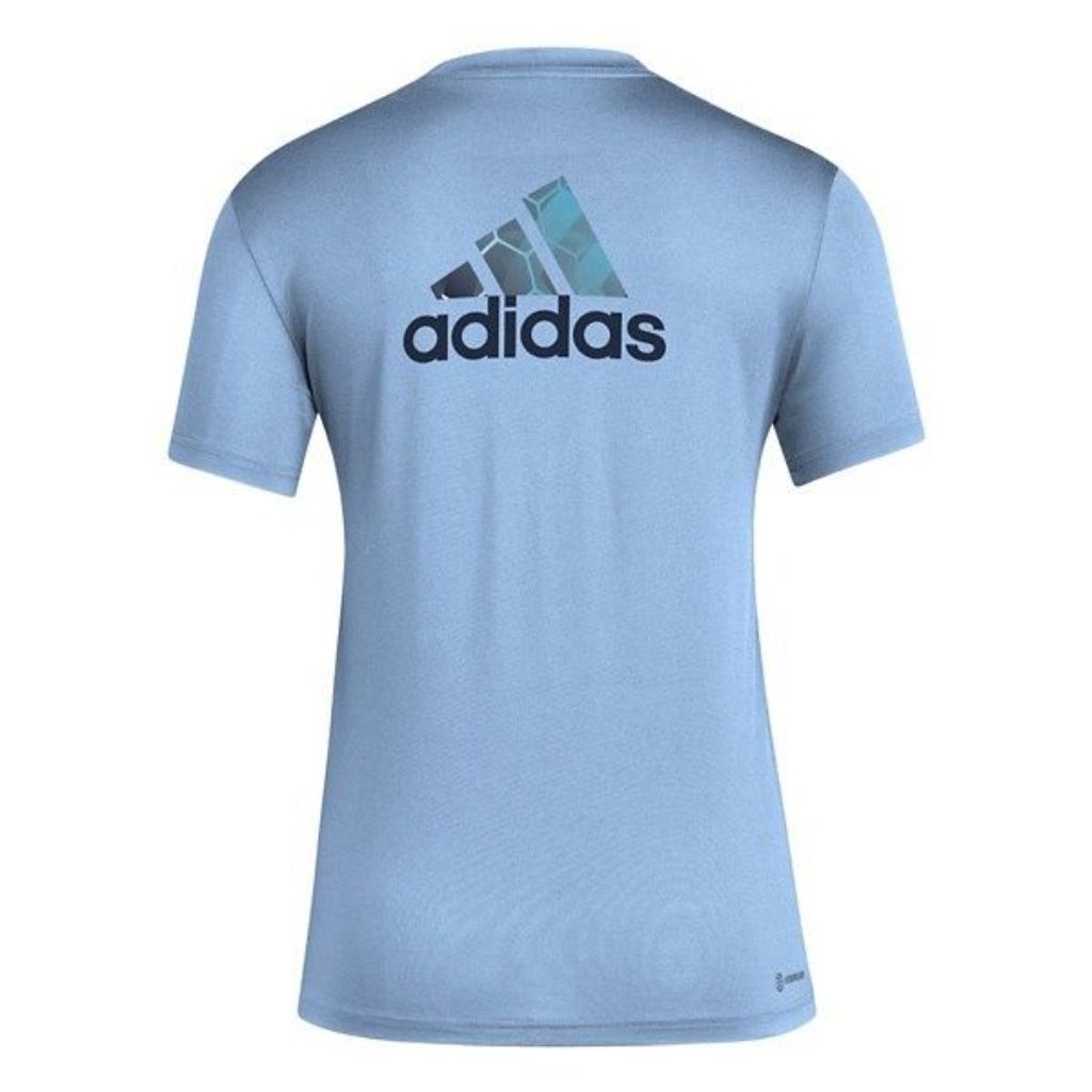 adidas Women's Sporting Kansas City Local Pop T-Shirt - Blue, Size Small