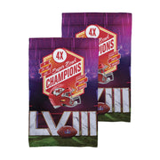 Northwest NFL Kansas City Chiefs Super Bowl LVIII Champions Fan Towel 2-Pack, 16" x 25"