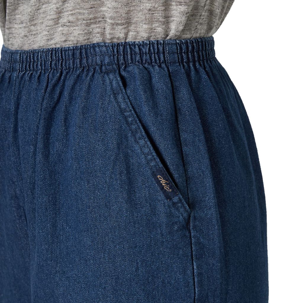 Chic Classic Collection Women's Cotton Pull-On Pant with Elastic Waist, Original Stonewash Denim, 18 Petite
