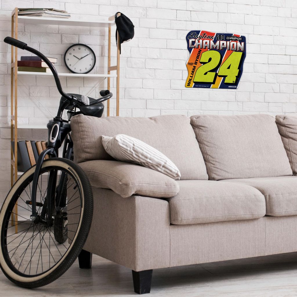 Rico Industries NASCAR Racing 2025 Daytona 500 Champion Shape Cut Pennant - Home and Living Room Décor - Soft Felt EZ to Hang