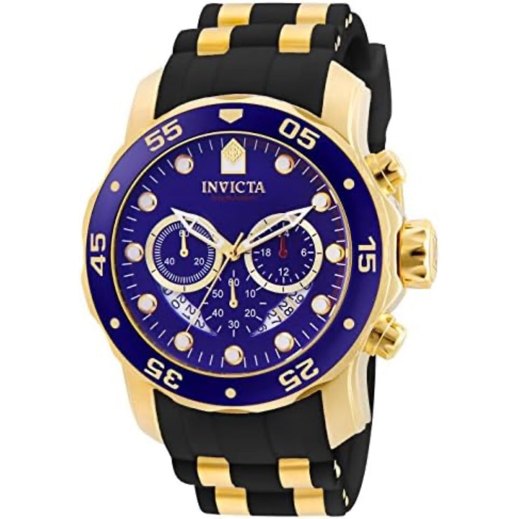 Invicta Men's Pro Diver Chronograph Blue Dial Black Polyurethane 48mm Watch 6983