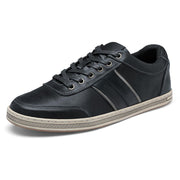 Jousen Men's Fashion Sneakers Retro Dress Business Shoes Comfortable Leather Casual Shoes for Men (AMY5121 Black 10)