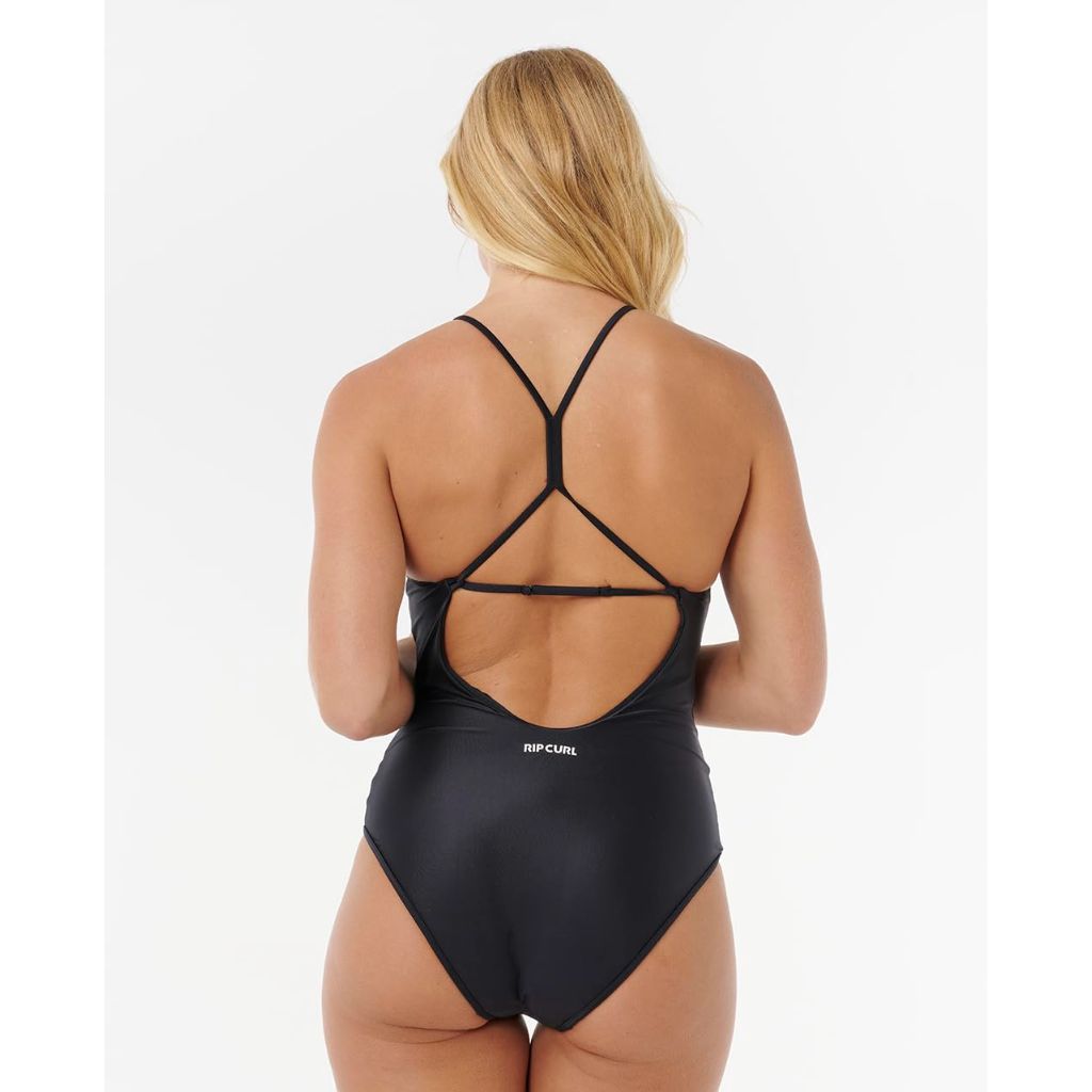 Rip Curl Women's Standard Classic Surf Period One Piece Swimsuit, Black, 2XL