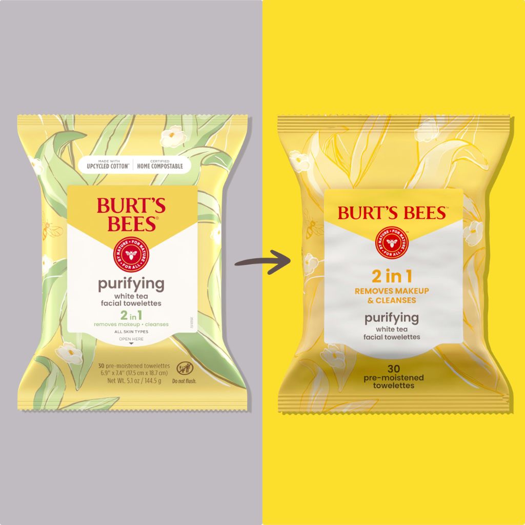Burt’s Bees Purifying White Tea Facial Towelettes (Pack May Vary)
