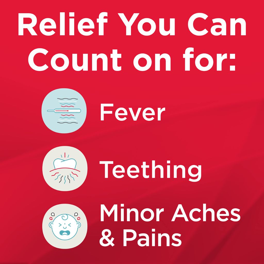 Infants' Tylenol Liquid Pain Relief & Fever Medicine; Grape Flavor, 2 fl. oz.; Pack of 1