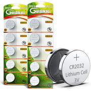 GutAlkaLi 3V Lithium Coin Cell Batteries - CR2032 - 10 Pack