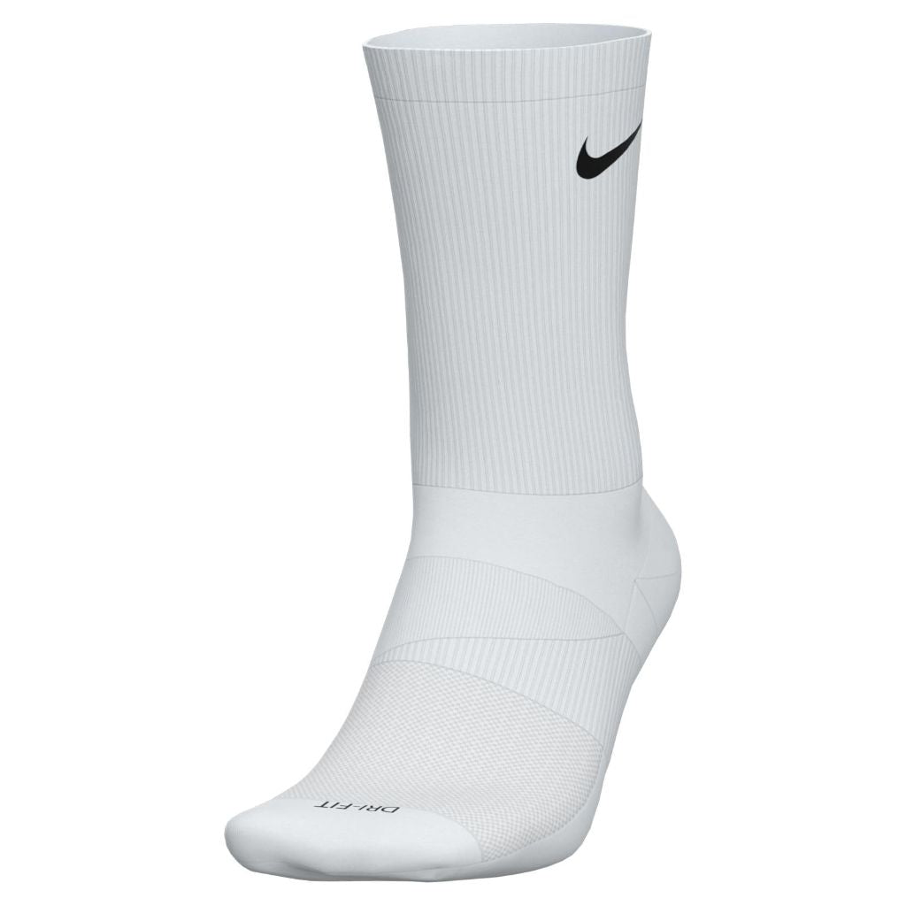 NIKE Dri-Fit Training Cotton Cushioned Crew Socks (Large, White)