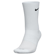 NIKE Dri-Fit Training Cotton Cushioned Crew Socks (Large, White)