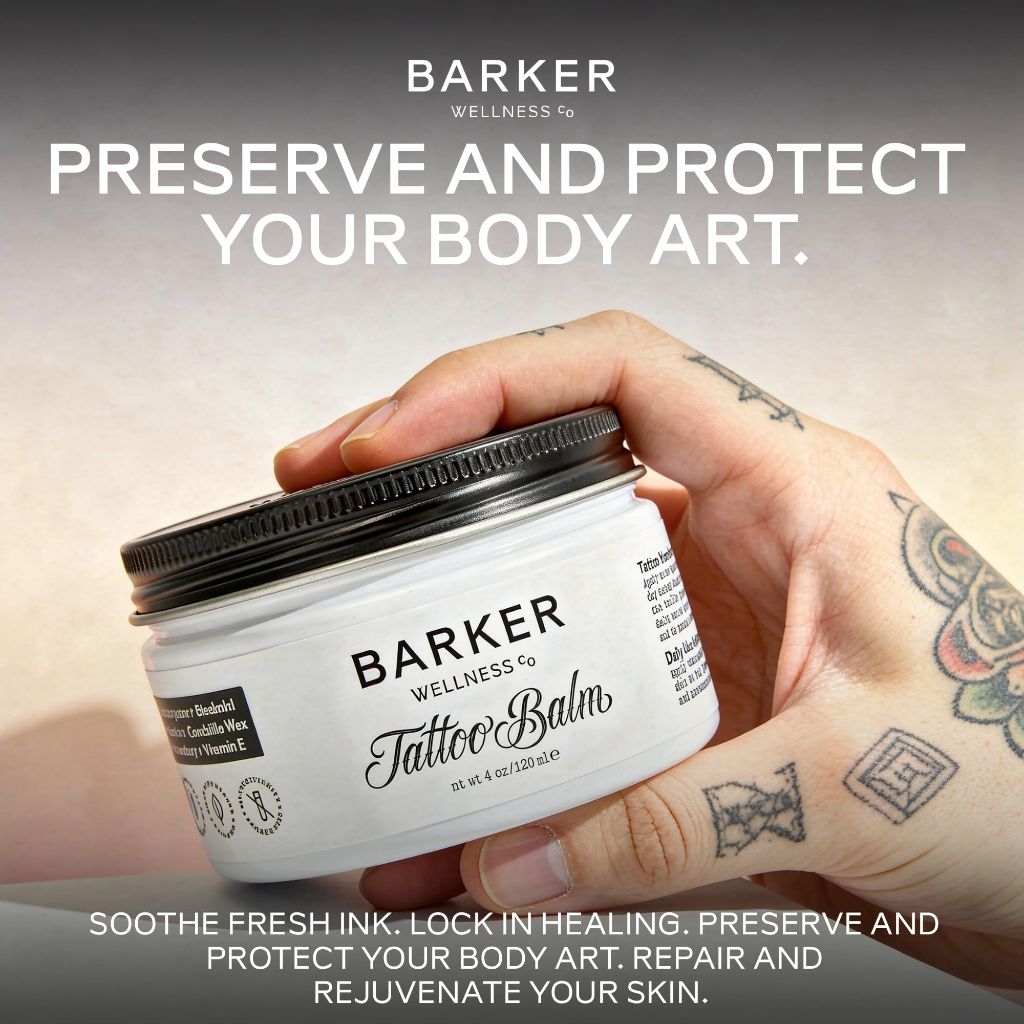 Barker Wellness Tattoo Balm - Non-Greasy, Petroleum-Free, 4 oz
