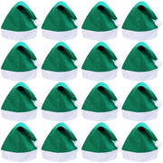 URATOT 16 Pack Christmas Santa Hats Green for Adults