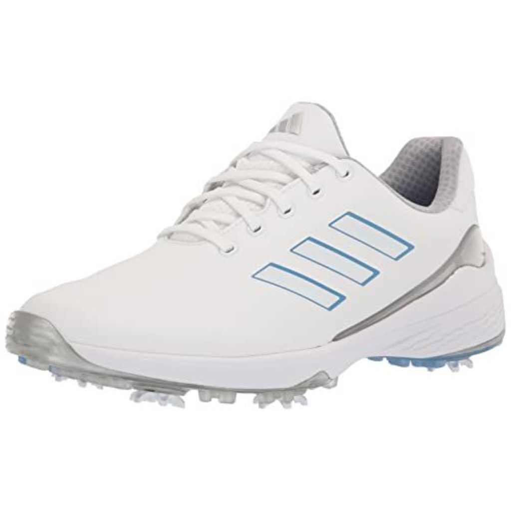 adidas Women's ZG23 Golf Shoes, White/Blue Fusion/Silver Metallic, Size 5