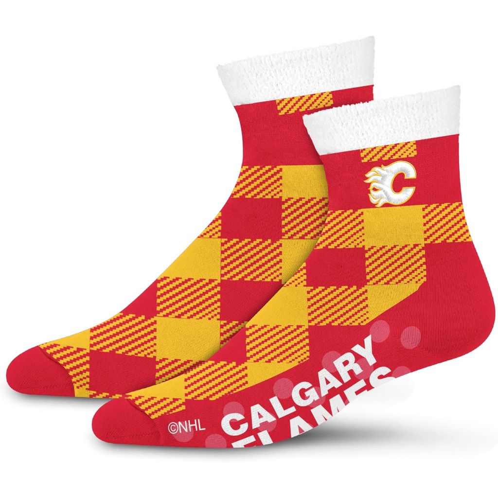 For Bare Feet NHL Unisex Cozy Buff Cabin Sock - Calgary Flames