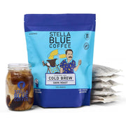 Stella Blue Electric Ave Blend, Dark Roast Cold Brew Coffee Bags - 6 Pitcher Packs