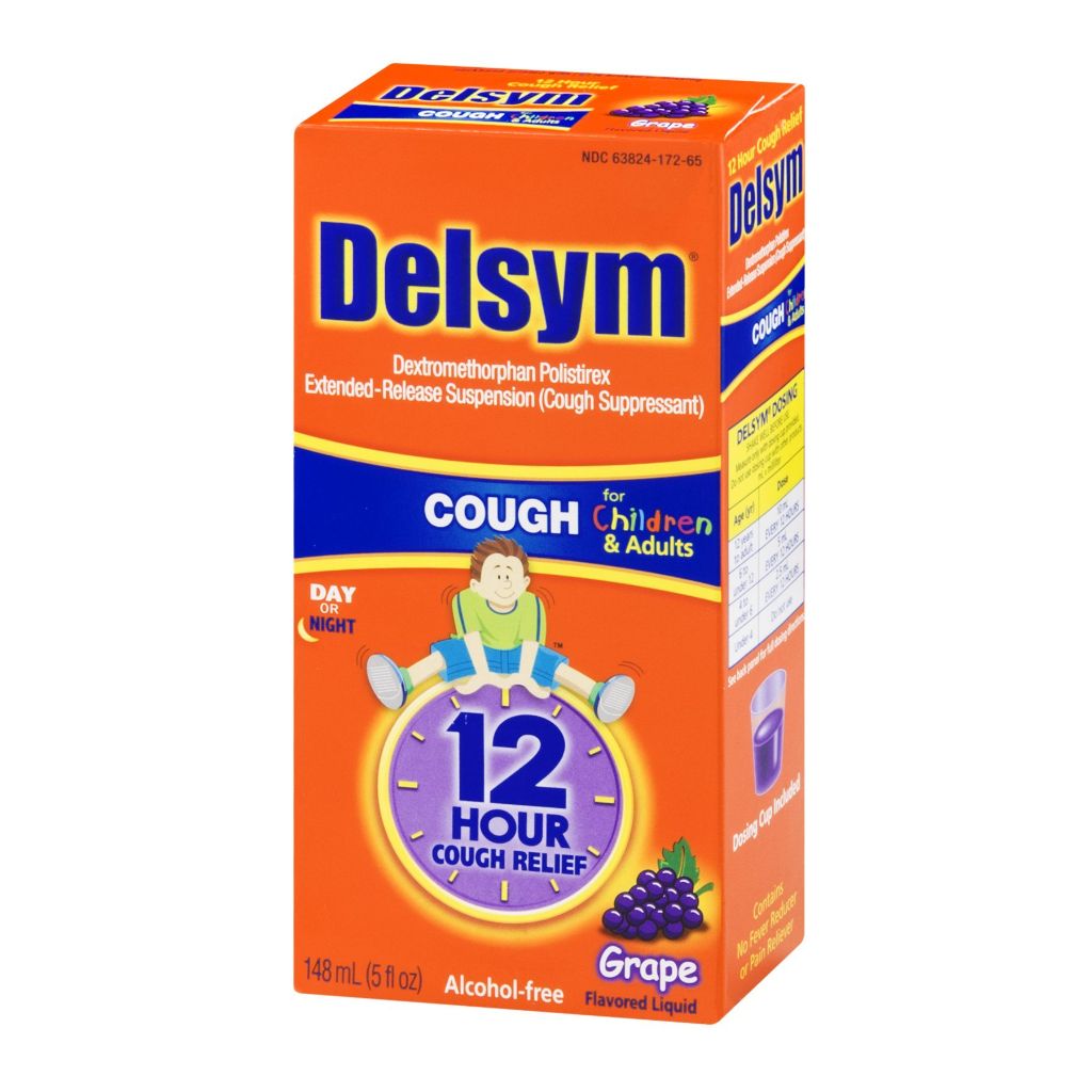 Delsym Children's Cough Suppressant Liquid, Grape Flavor, 5 Ounce