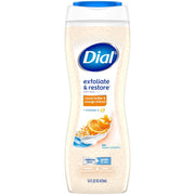 Dial Exfoliate & Restore Body Wash with Cocoa Butter & Orange Extract, Vitamin E - 16 fl. oz.