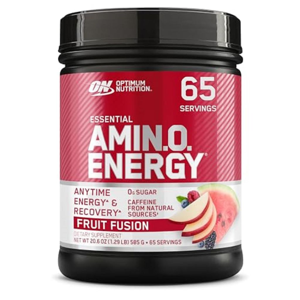 Optimum Nutrition Amino Energy - Pre Workout with Green Tea, BCAA, Amino Acids, Fruit Fusion, 20.60z
