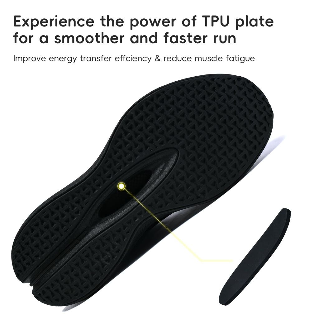 PMKZSES Mens Non-Slip Walking Shoes, Black - Size 45