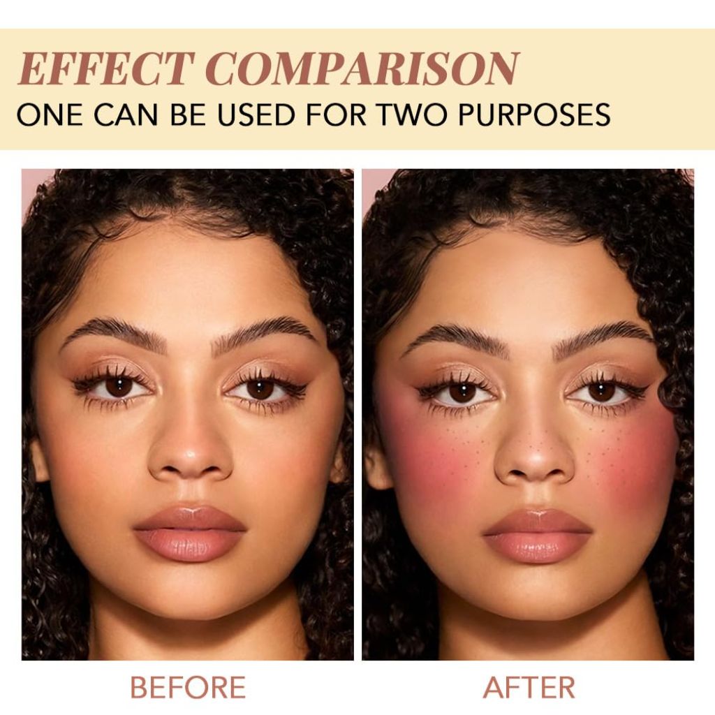 Freckle Blush Makeup Pen, Chestnut Freckle Stamp 2 in 1 Double-ended | Rose Liquid Blush
