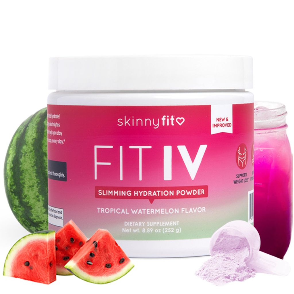 SkinnyFit - Fit IV Slimming Hydration Powder, Tropical Watermelon (Jar, 28 Scoops)