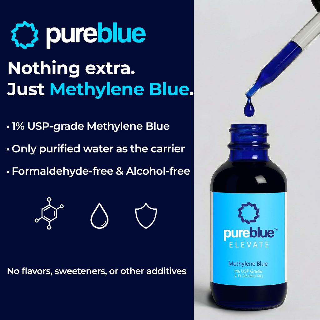 PureBlue Methylene Blue 1% USP Drops  | 2 fl oz