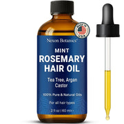 Mint Rosemary Oil for Hair Growth 2 fl oz – Lightweight, Non-Greasy Formula with Peppermint
