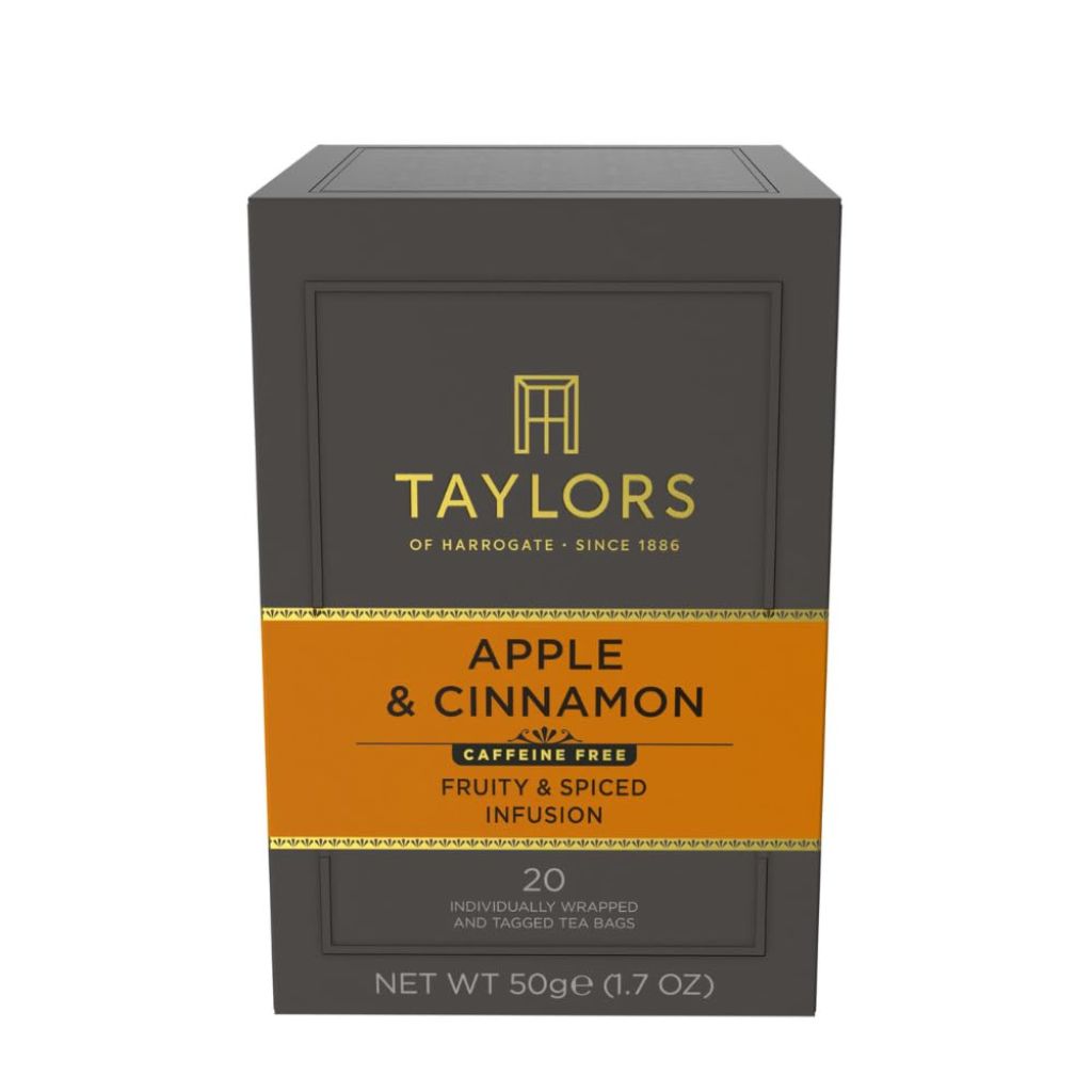Taylors of Harrogate Apple & Cinnamon, Herbal Tea  Teabags, 20 Count (Pack of 6) 120 Teabags Total