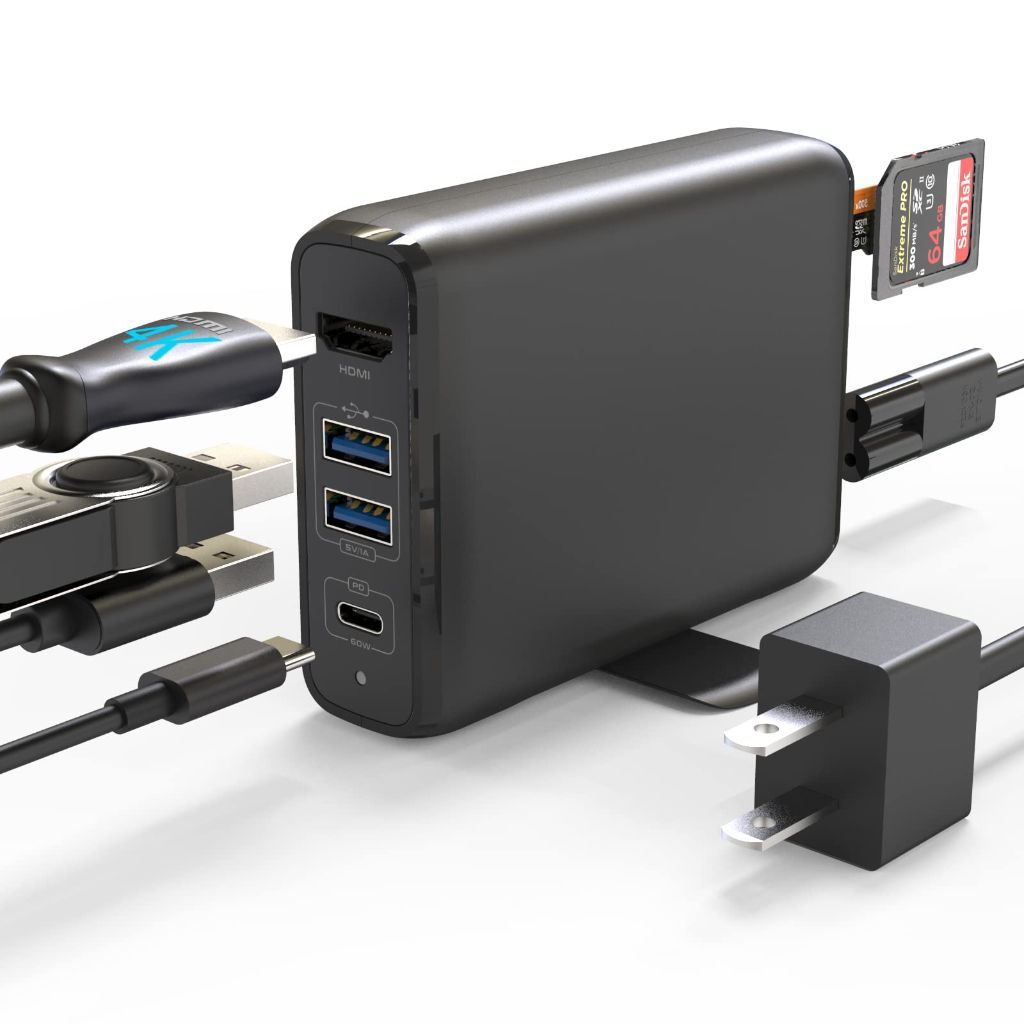 Portable Docking Station for Nintendo Switch with 65W Power Supply, USB C 3.1 Cable