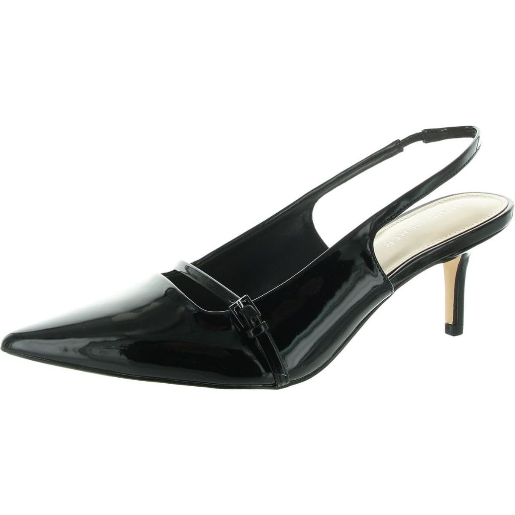 Marc Fisher Women's Alorie Pump, Black Patent 002, 11