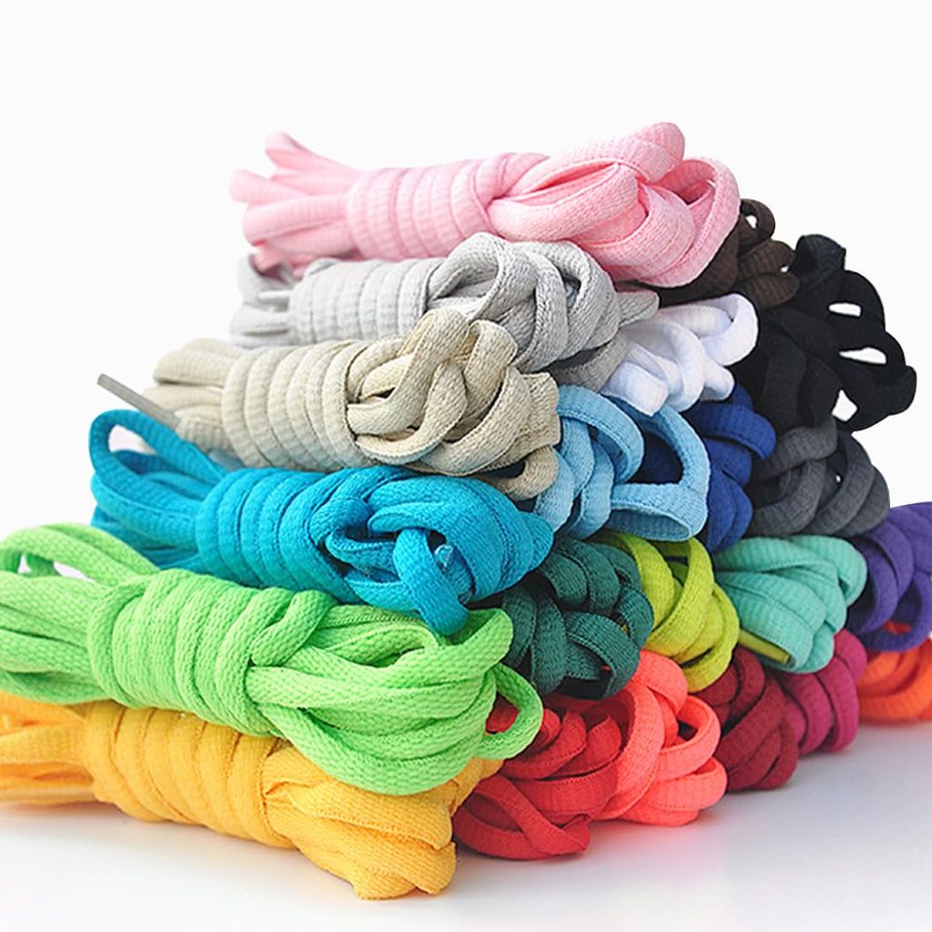 MOCATH Oval Athletic Shoelaces Half Round Shoe Laces for Sneakers Running Shoes Sport Shoe Strings Cream 47 Inch