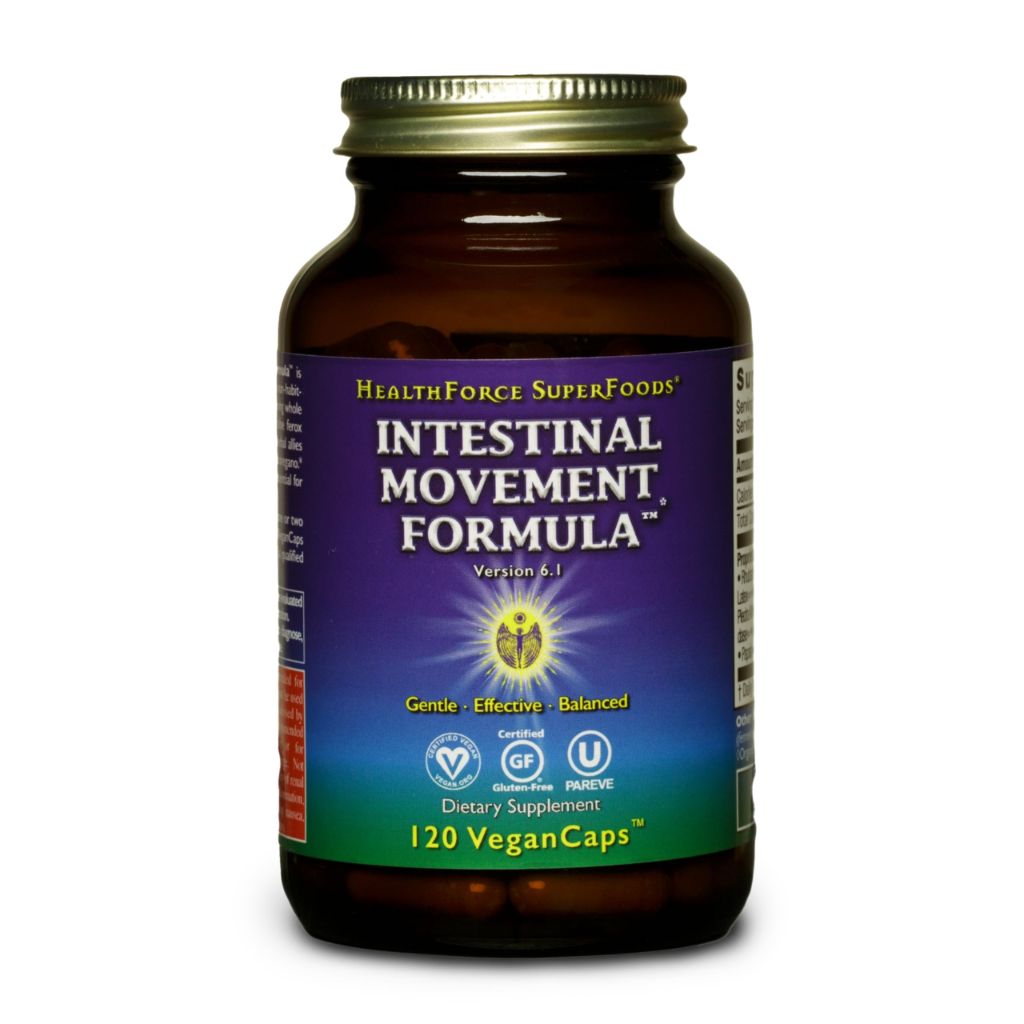 HealthForce SuperFoods Intestinal Movement Formula - 120 Vegan Capsules