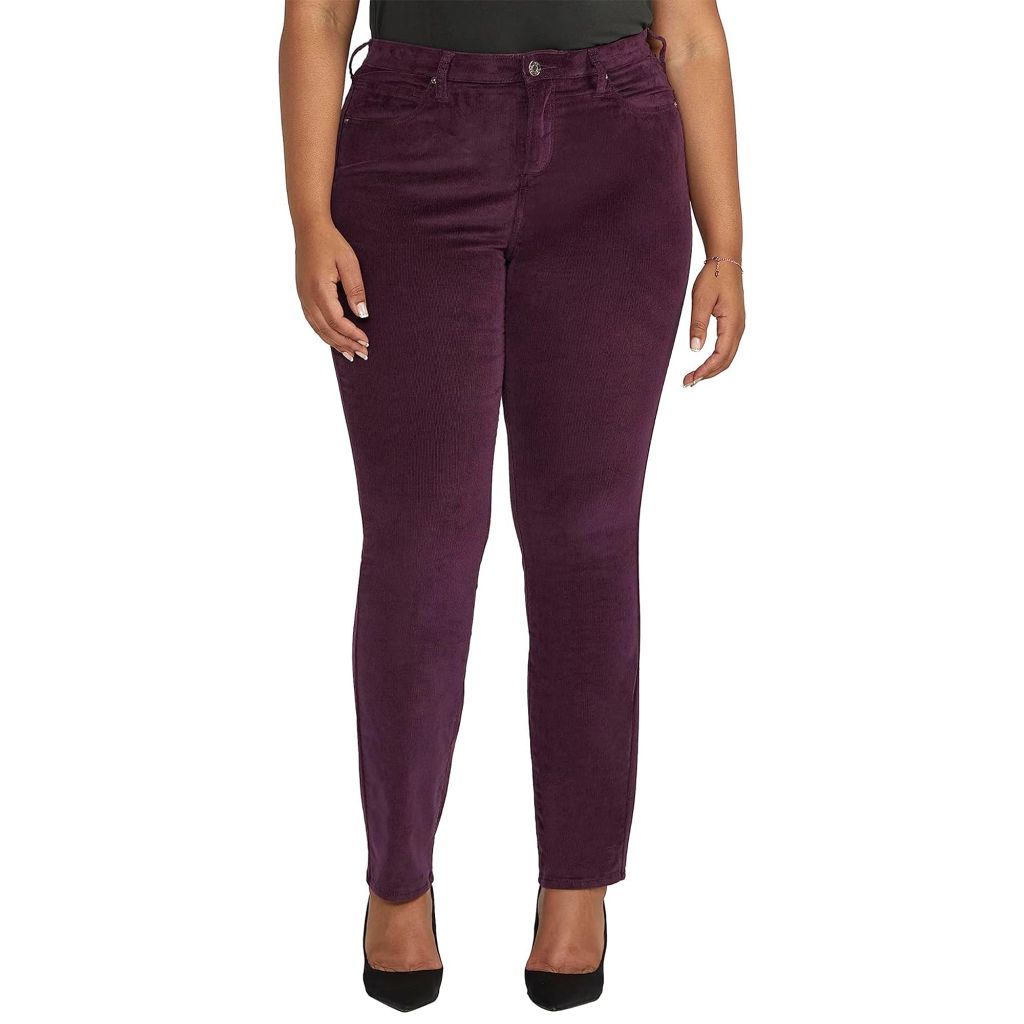 SZ 14, JAG Jeans Women's Plus Size Ruby Mid Rise Straight Leg Pants, Sangria