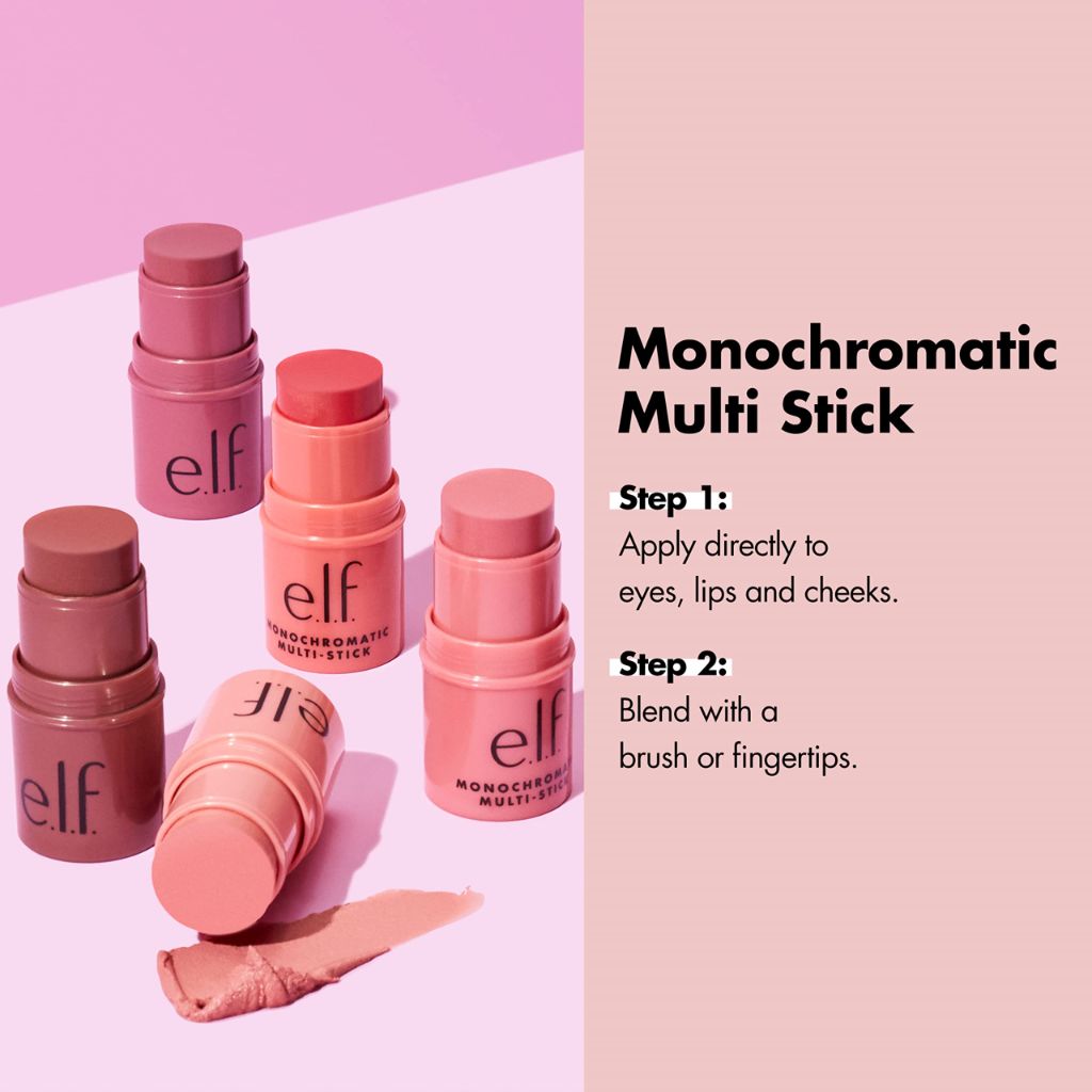 E.l.f. Monochromatic Multi Stick - Glimmering Guava, 0.17 Oz