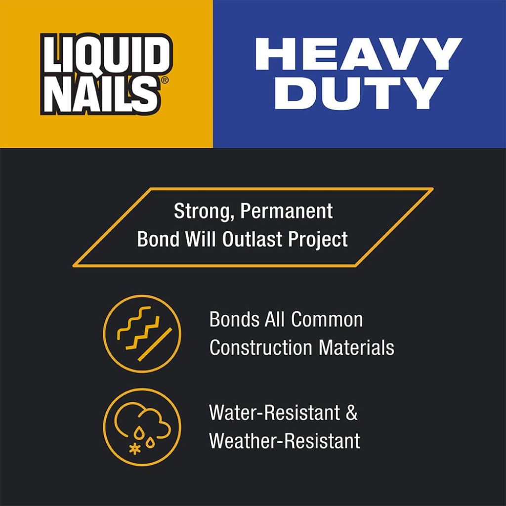 Liquid Nails Heavy Duty Construction Adhesive (LN903), 10 oz (Pack of 6)