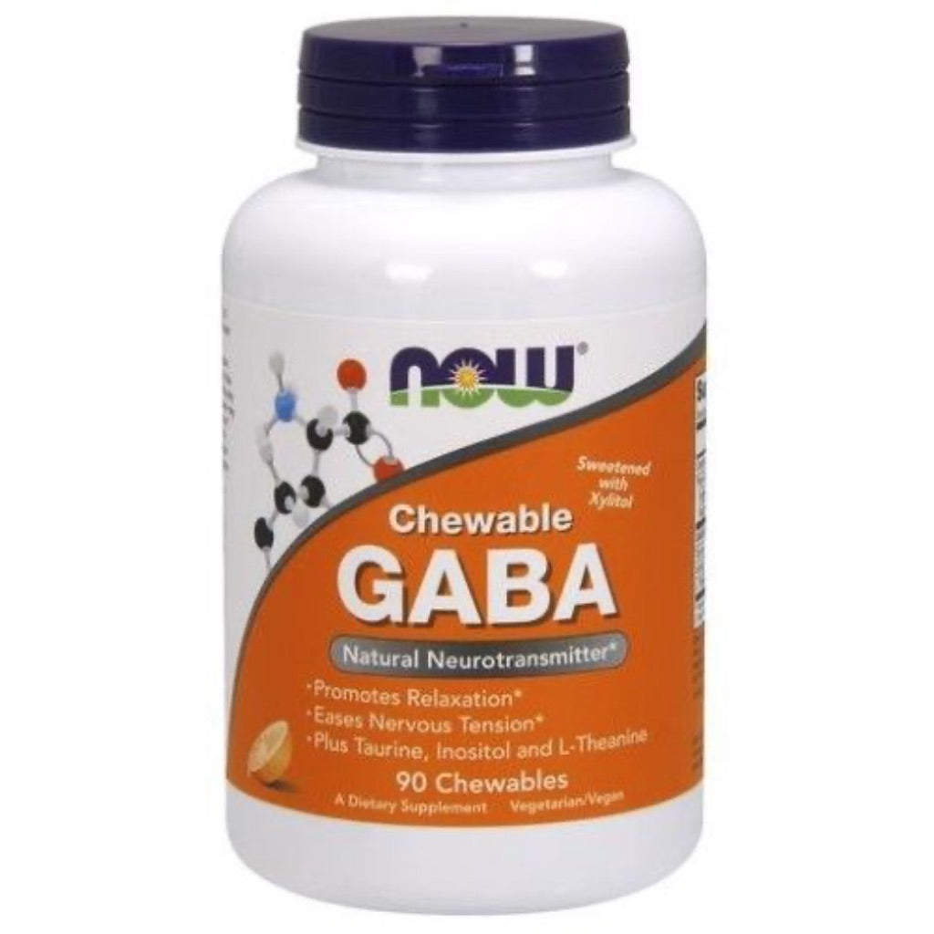 Now Foods, GABA, 250 Mg, Orange Flavour 90 Chewables