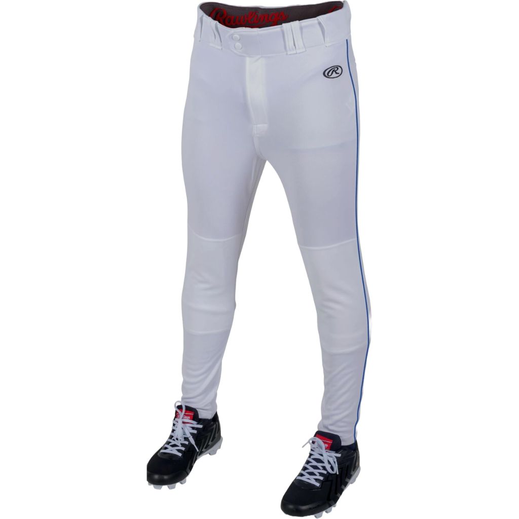 Rawlings | Men's Launch Jogger Pant | Piped | White/Royal | 2XLARGE