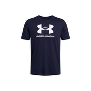Under Armour Men's Sportstyle Logo Short Sleeve T Shirt, (408) Academy / / White, Medium