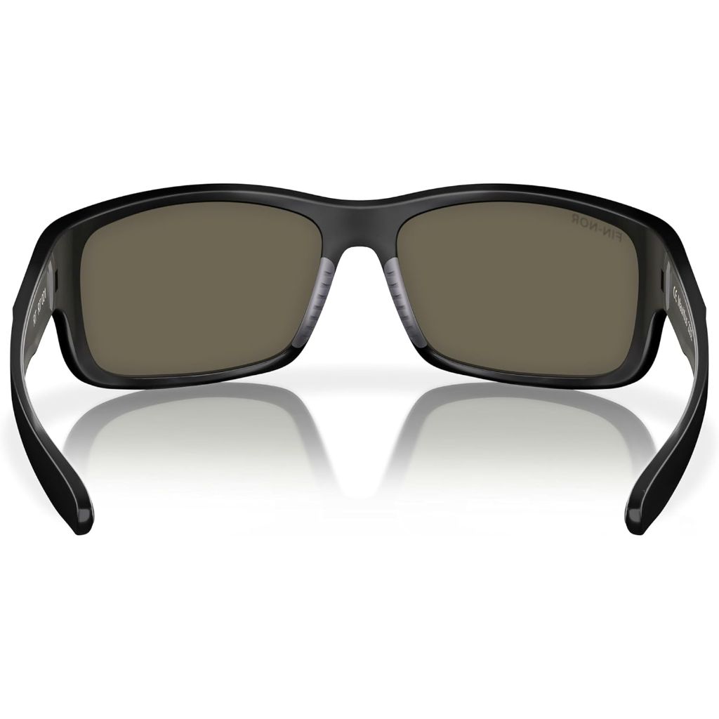 Fin-Nor RT Sunglasses - Matte Black Frame/Blue Mirror Gray Lens