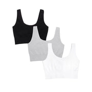 Fruit of The Loom Women's 3pk Seamless Full-Coverage Wireless Bra - size XL